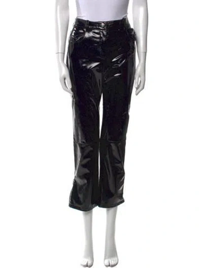 Pre-owned Maje Wide Leg Pants In Black/metallic