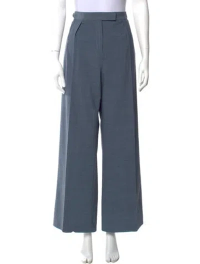 Pre-owned Maje Wide Leg Pants In Blue