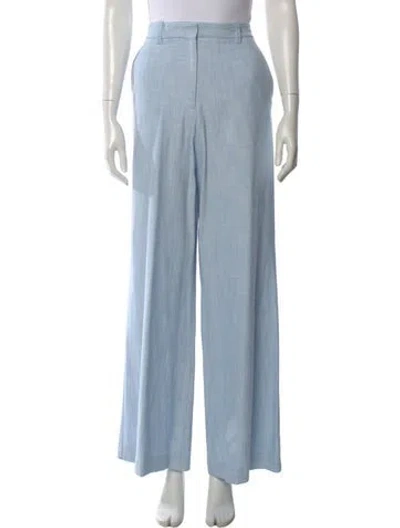 Pre-owned Maje Wide Leg Pants In Blue