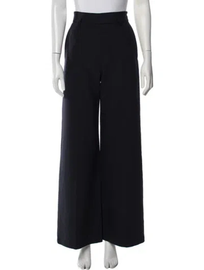 Pre-owned Maje Wide Leg Pants In Blue