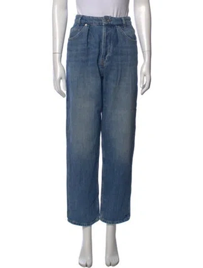 Pre-owned Maje Wide Leg Pants In Blue