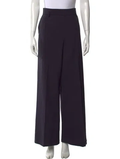 Pre-owned Maje Wide Leg Pants In Blue