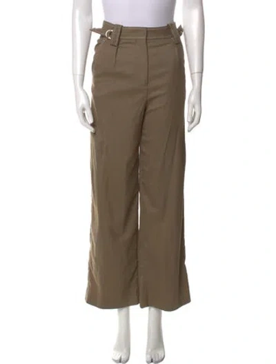 Pre-owned Maje Wide Leg Pants In Green