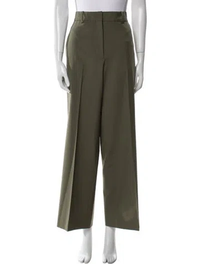 Pre-owned Maje Wide Leg Pants In Green