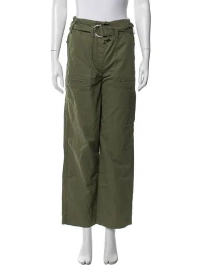 Pre-owned Maje Wide Leg Pants In Green