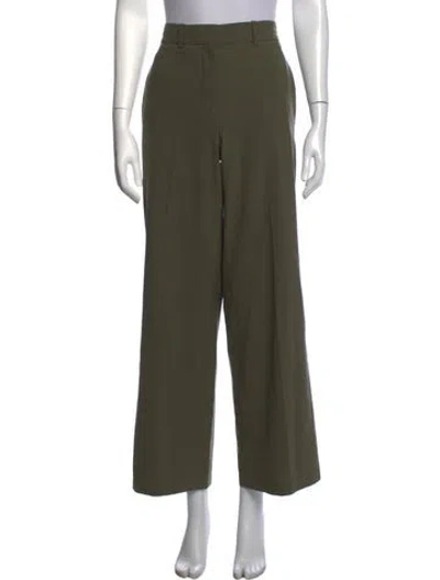 Pre-owned Maje Wide Leg Pants In Green