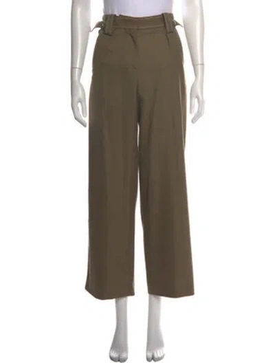 Pre-owned Maje Wide Leg Pants In Neutrals