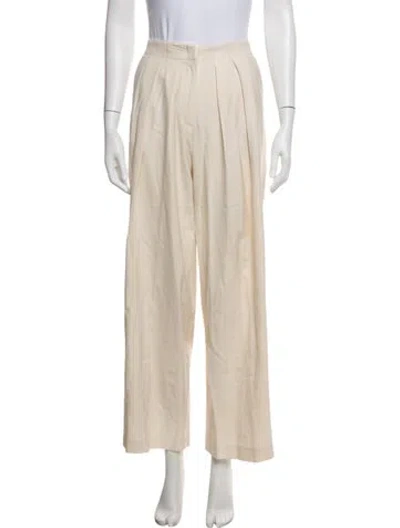 Pre-owned Maje Wide Leg Pants In Neutrals