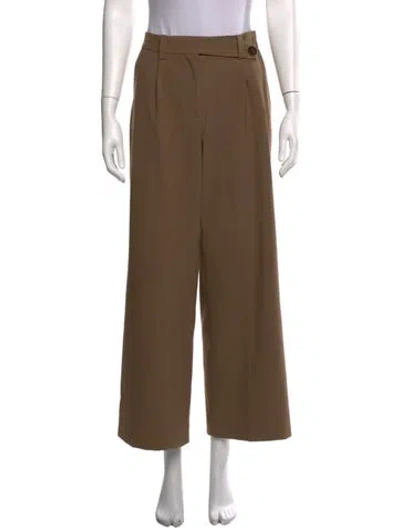 Pre-owned Maje Wide Leg Pants In Neutrals