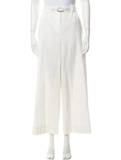 Pre-owned Maje Wide Leg Pants In Neutrals/white
