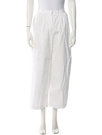 Pre-owned Maje Wide Leg Pants In White