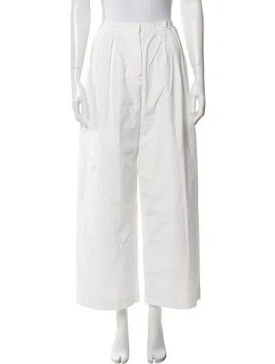 Pre-owned Maje Wide Leg Pants In White