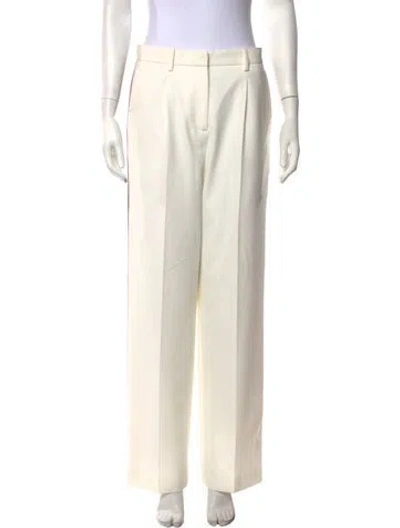 Pre-owned Maje Wide Leg Pants In White