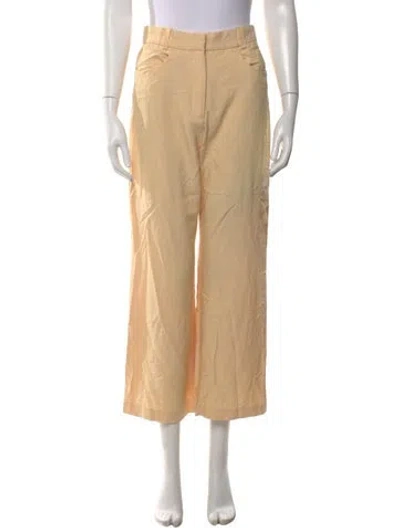 Pre-owned Maje Wide Leg Pants In Yellow