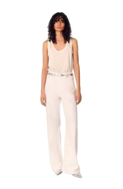 MAJE MAJE WIDE-LEG RHINESTONE JEANS