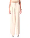 Maje Womens Wide-leg High-rise Woven Trousers Blanc In Ecru