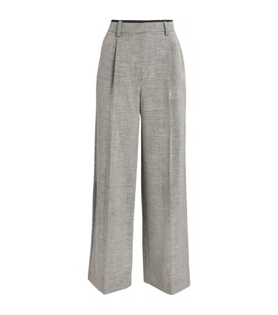 Maje Wide-leg Tailored Trousers In Black