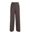 Maje Wide-leg Tailored Trousers In Brown