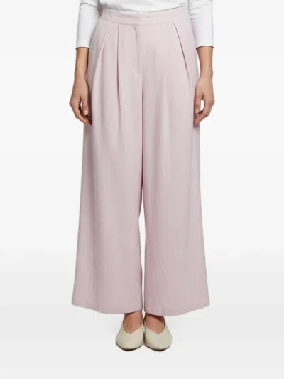 Pre-owned Maje Wide-leg Poplin Trousers In Pink