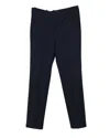 Maje Windowpane Checked Slim Fit Pants In Navy Blue Polyester In Blue
