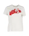 Maje With Love Embroidered T-shirt In White Cotton In White