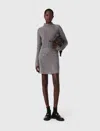 Maje Womens Grey Removable Jumper Ribbed Wool-blend Knitted Dress In Gray
