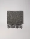 Maje Alpaca Blend Scarf In Anthracite