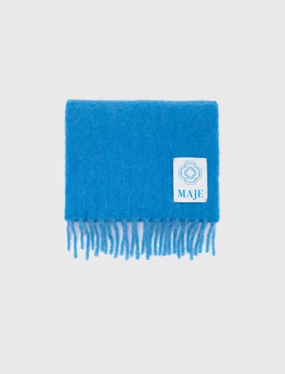 Maje Woman's Alpaca Alpaca Blend Scarf For Fall/winter In Blue