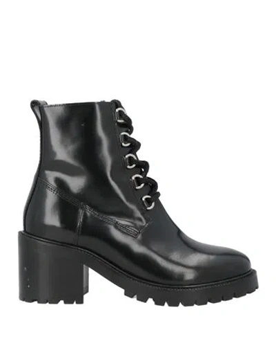 Maje Woman Ankle Boots Black Size 8 Leather