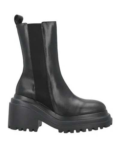 Maje Woman Ankle Boots Black Size 8 Leather