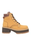 Maje Woman Ankle Boots Camel Size 11 Soft Leather In Beige