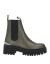 Maje Chelsea Boots With Platform Sole In Green