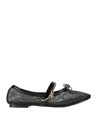 Maje Woman Ballet Flats Black Size 9 Textile Fibers