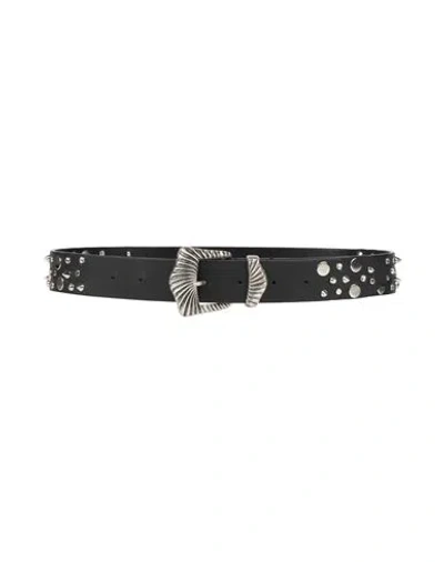 Maje Woman Belt Black Size 1 Leather