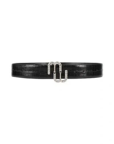 Maje Woman Belt Black Size 2 Cowhide