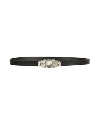Maje Woman Belt Black Size 2 Leather