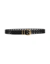 Maje Woman Belt Black Size 3 Cow Leather In Black