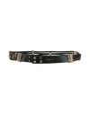 Maje Woman Belt Black Size 3 Cow Leather, Copper, Polyurethane In Black