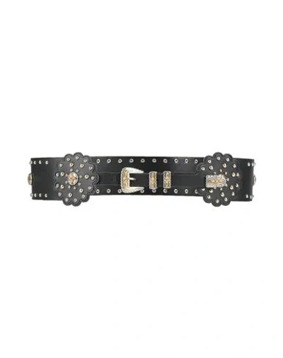 Maje Woman Belt Black Size 3 Cowhide