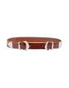 Maje Woman Belt Brown Size 2 Soft Leather