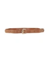 Maje Woman Belt Camel Size 3 Cow Leather, Zamak In Beige