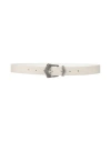 Maje Woman Belt Off White Size 3 Cowhide In Off White