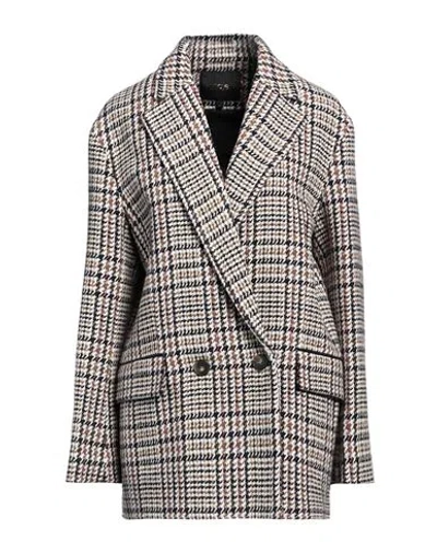 Maje Woman Blazer Light Grey Size 8 Wool, Polyamide, Acrylic, Polyester