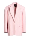 Maje Woman Blazer Light Pink Size 10 Viscose, Polyester, Elastane In Pink