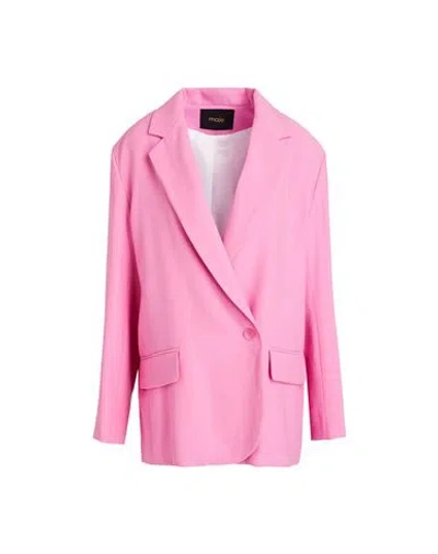 Maje Woman Blazer Pink Size 10 Viscose, Polyester