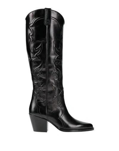 Maje Woman Boot Black Size 7 Leather