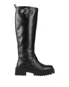 Maje Woman Boot Black Size 7 Leather In Black