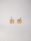 MAJE MAJE WOMAN'S BRASS SHAMROCK EARRINGS FOR FALL/WINTER