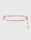 Maje Two-tone Clover Chain Belt In Gold