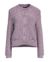 Maje Sequinned Cardigan In Purple